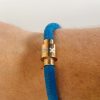 Amsterdam Blue Suede 6mm Rose Clasp