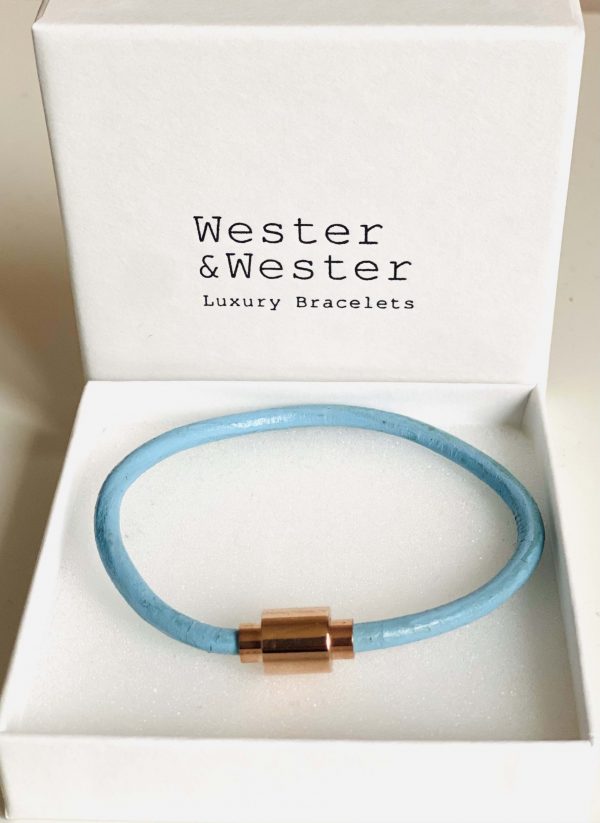 Parijs Blauwe 4mm Rose Clasp