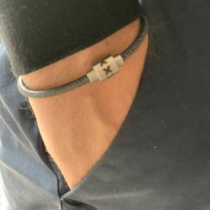 Amsterdam Grey 4mm Steel Clasp