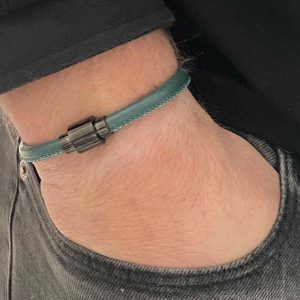 Parijs Groene 4mm Zwarte Gesp